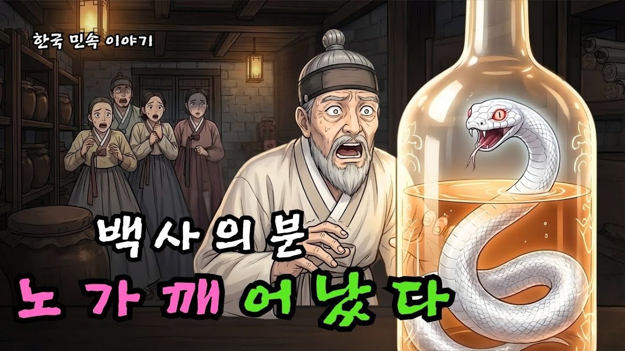 백사를 잡아 술을 담근 부자, 술병을 여는 순간 살아있는 뱀과 눈이 마주친 가족들의 최후 | 야담 | 민담  |  조선시대