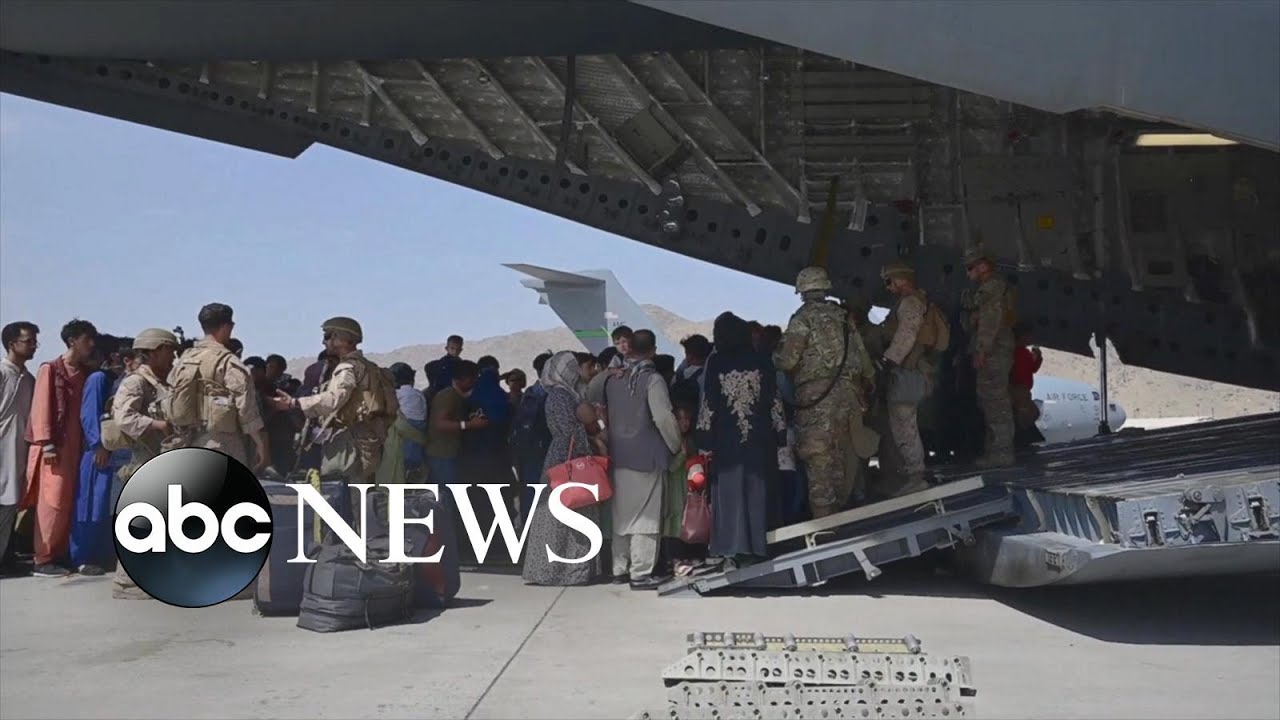 ABC News Live: 10,000 people awaiting flights out of Kabul airport