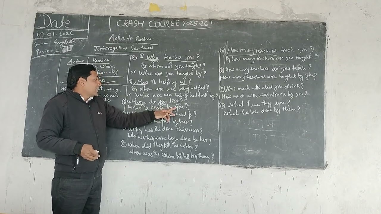 Active to Passive of interrogative sentences / English grammar, UHSS Baghini, Mohania, Kaimur 