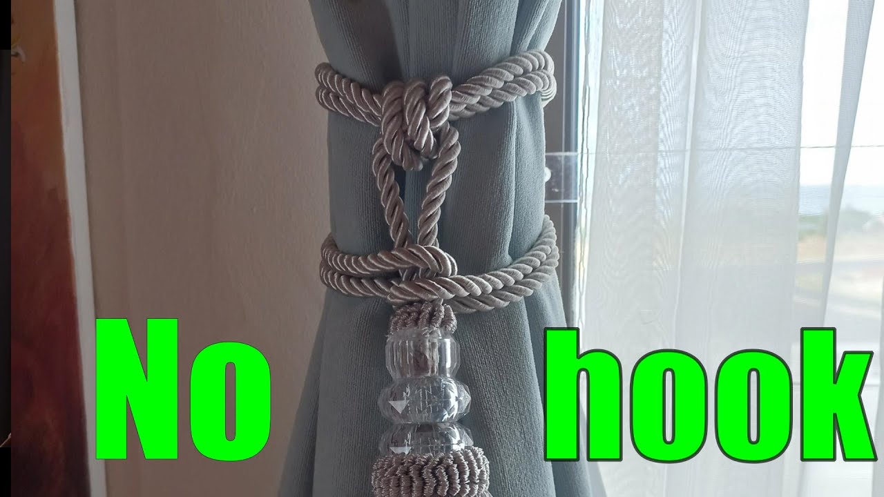 Curtain Tie Back How to tie a Curtain TieBack without hooks