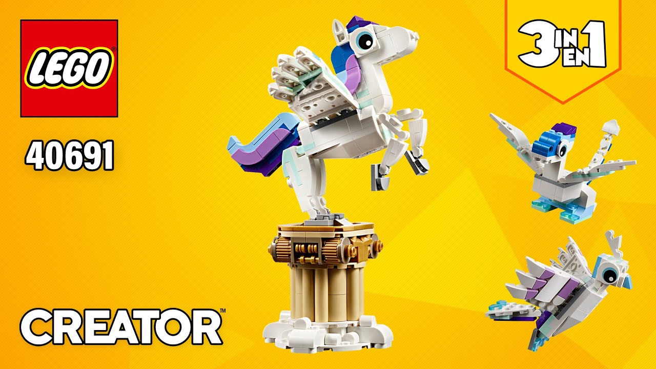 LEGO® Creator Mythical Pegasus (3in1)[40691](278 pcs) Bird & Dragon | Instructions @TopBrickBuilder