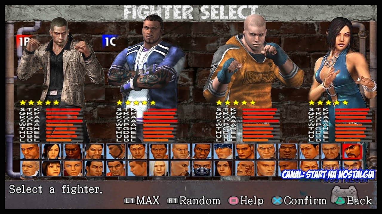 Urban Reign [PS2] - ALL CHARACTERS / LISTA TODOS PERSONAGENS + INTRO 【4K 60FPS】