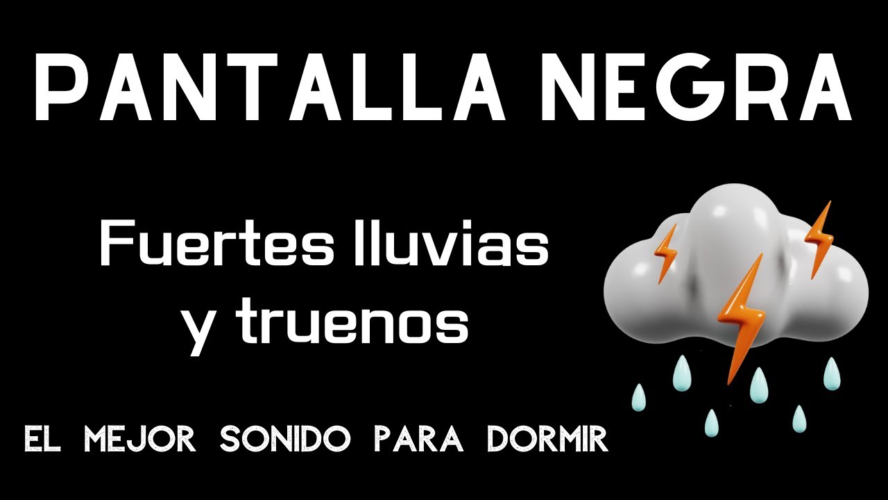 Lluvia y truenos y rel&aacute;mpagos para DORMIR, Sue&ntilde;o Instant&aacute;neo En 3 Minutos Con Fuertes