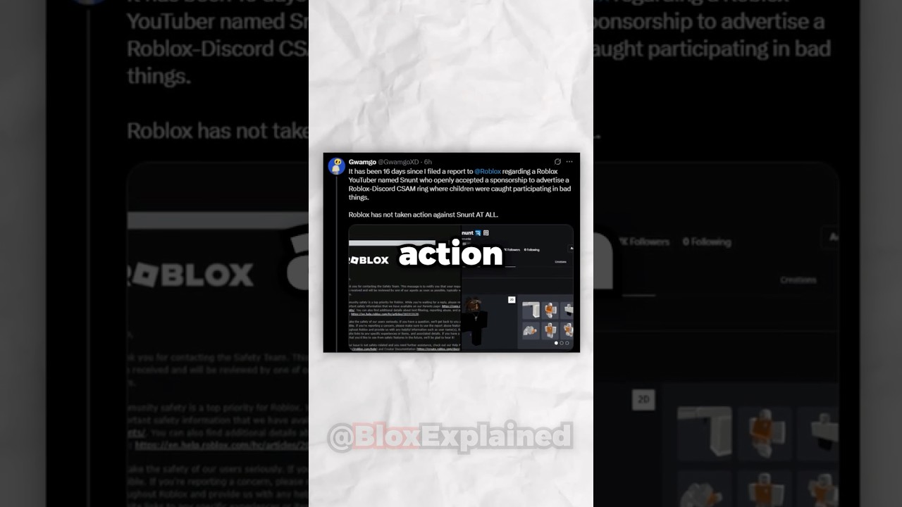 This Popular Roblox YouTuber Promoted Something HIGHLY Illegal... 💀 #roblox #snunt #robloxnews #fyp