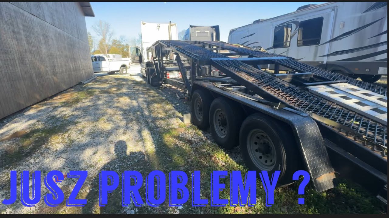 Praca kierowcy ciężarówki w USA / Jeszcze nie wyjechałem z parkingu a naczepa jusz ma problemy.