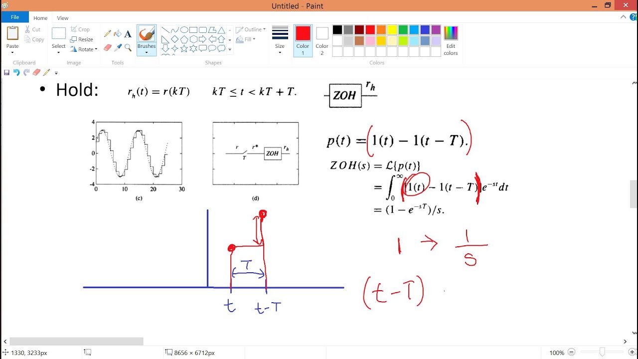 l5v3 Zero order hold ZOH Equations