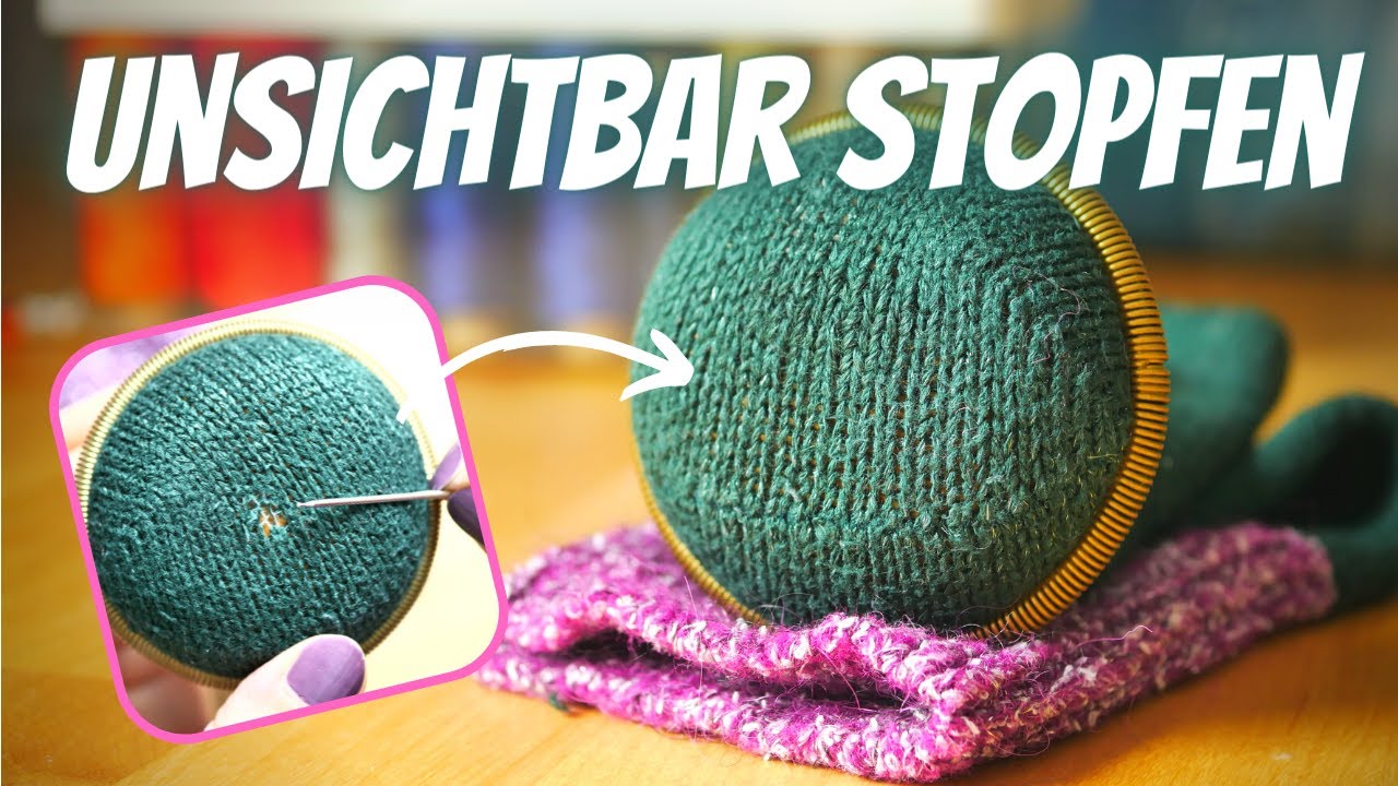 Socken stopfen | Swiss Darning - Maschenstich - Duplicate Stitch