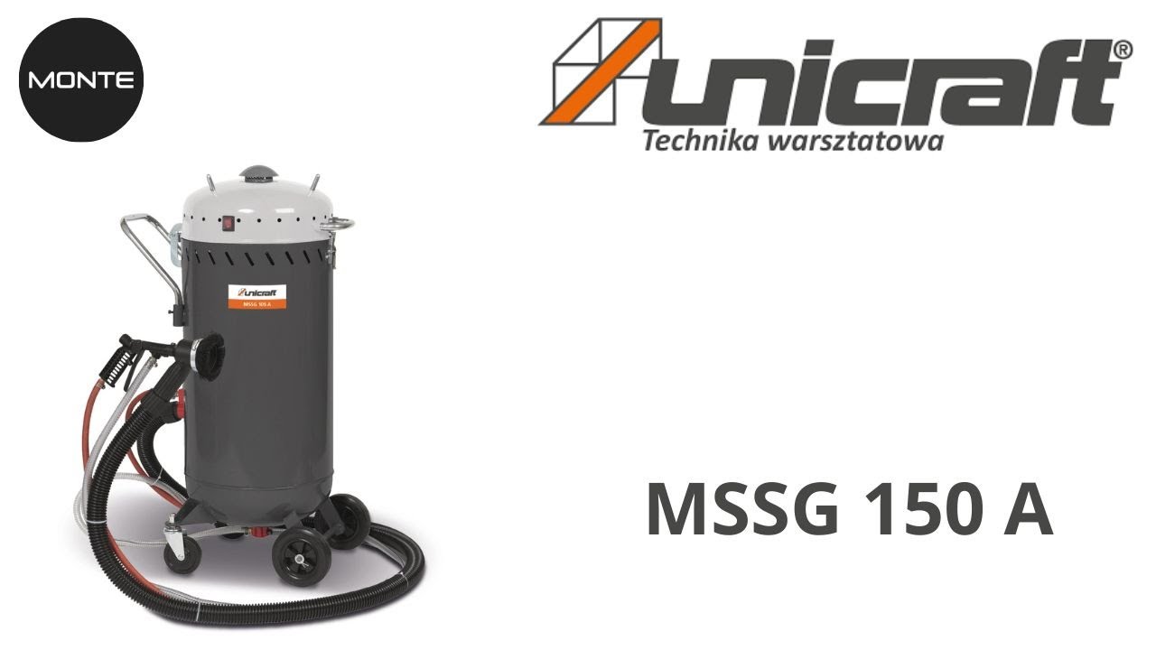 Jak działa mobilna piaskarka MSSG 150 A Unicraft 6204030  ?
