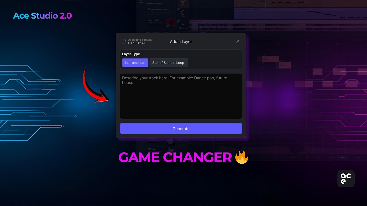 ACE Studio 2.0 - Инструмент «Добавить слой»
