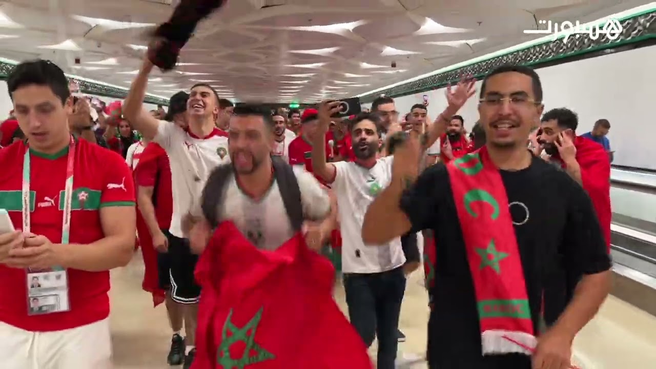 في احتفالية رهيبة.. كابو الوينرز يلهب محطة الميترو بعد تأهل المغرب إلى ربع نهائي المونديال