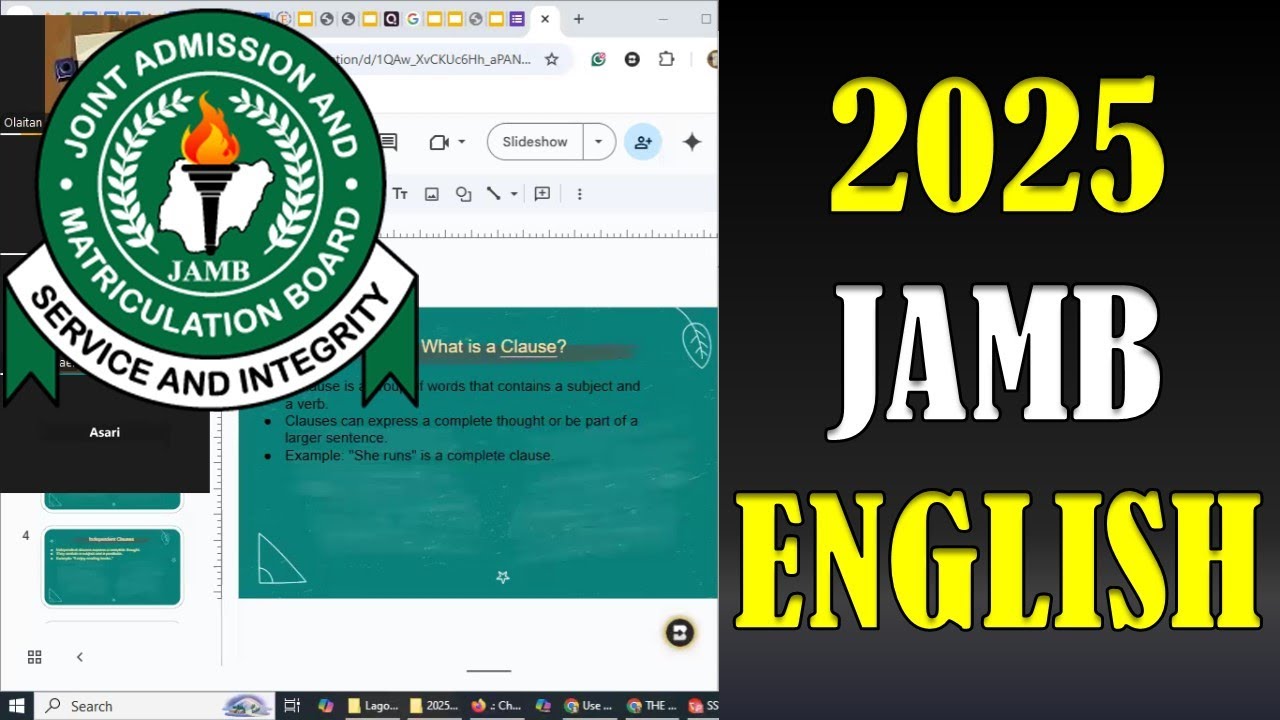 JAMB 2025 Prep Classes | JAMB English | Synonyms & Clauses