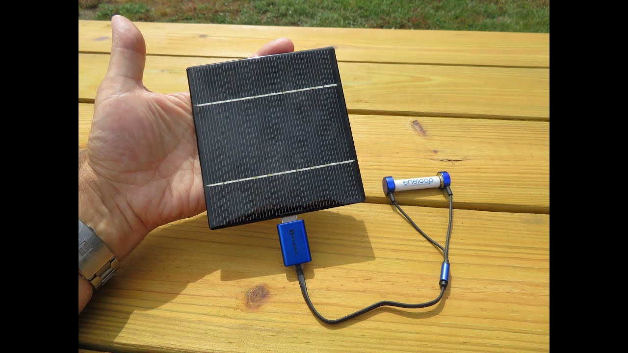 AA Battery charging solar panel and OLIGHT magnetic charger aaa