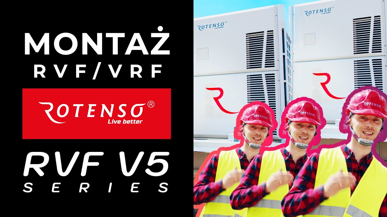 🛠️ MONTAŻ systemu klimatyzacji RVF/VRF Rotenso o mocy 123 kW w budynku biurowo - magazynowym.