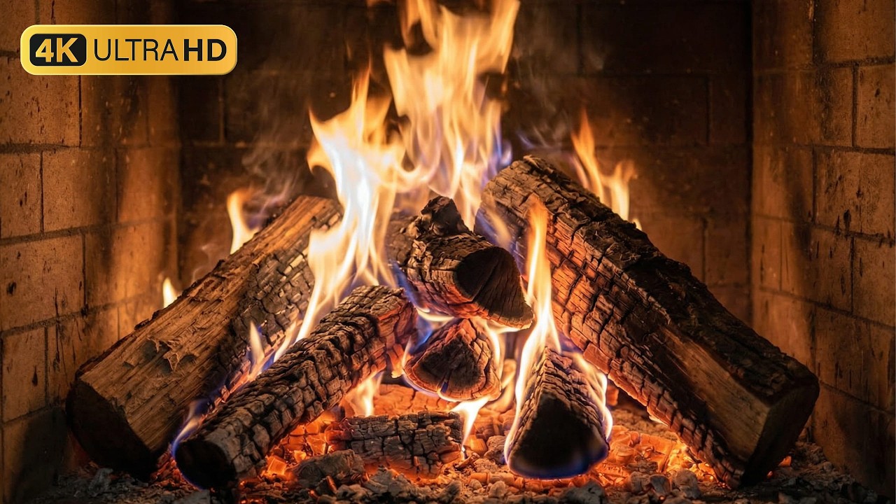 🔥 Ultimate Cozy Fireplace Ambience 🔥 4K UHD – 10 Hours of Relaxing Crackling Fire for Sleep & Study