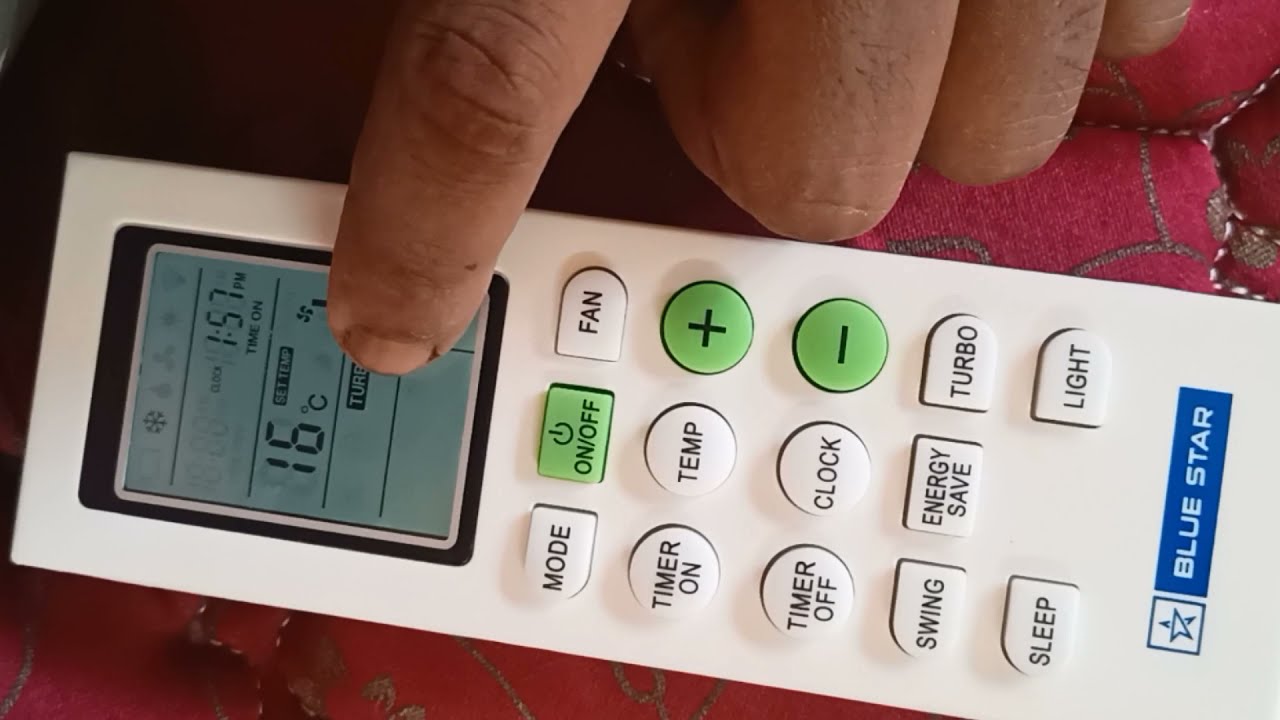 BlueStar AC remote !function in Hindi! BlueStar AC Remote operation setting 2021!jahir technical