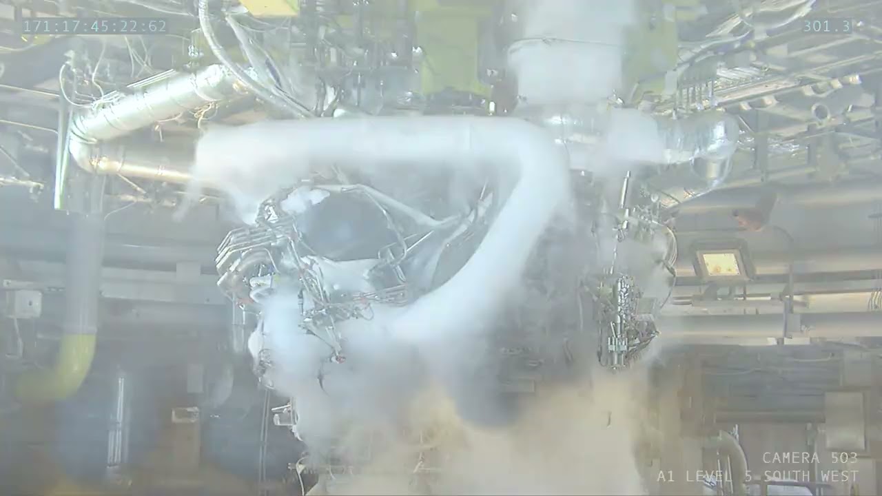 RS-25 Engine Test Timelapse | SSC 2025-06-20 | Rocket Engine Performance Test