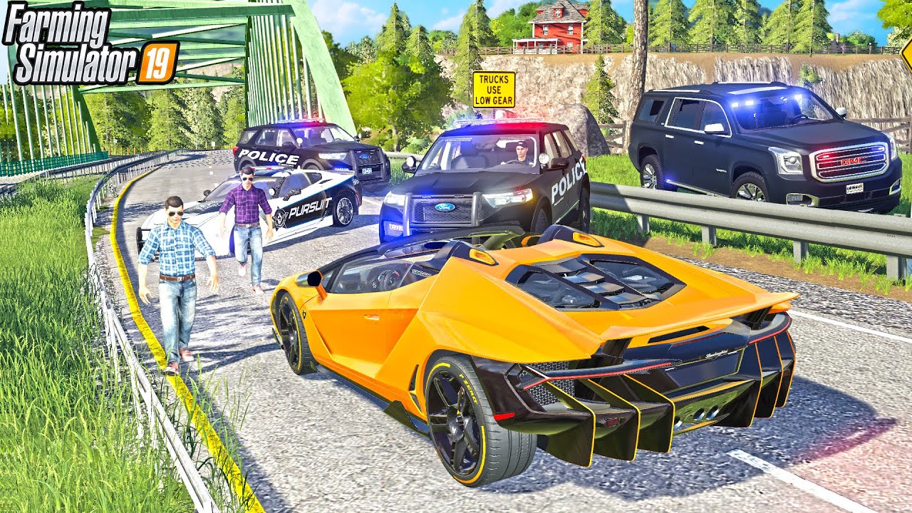 FUGITIVE ON THE LOOSE (POLICE CHECKPOINT) | FARMING SIMULATOR 2019