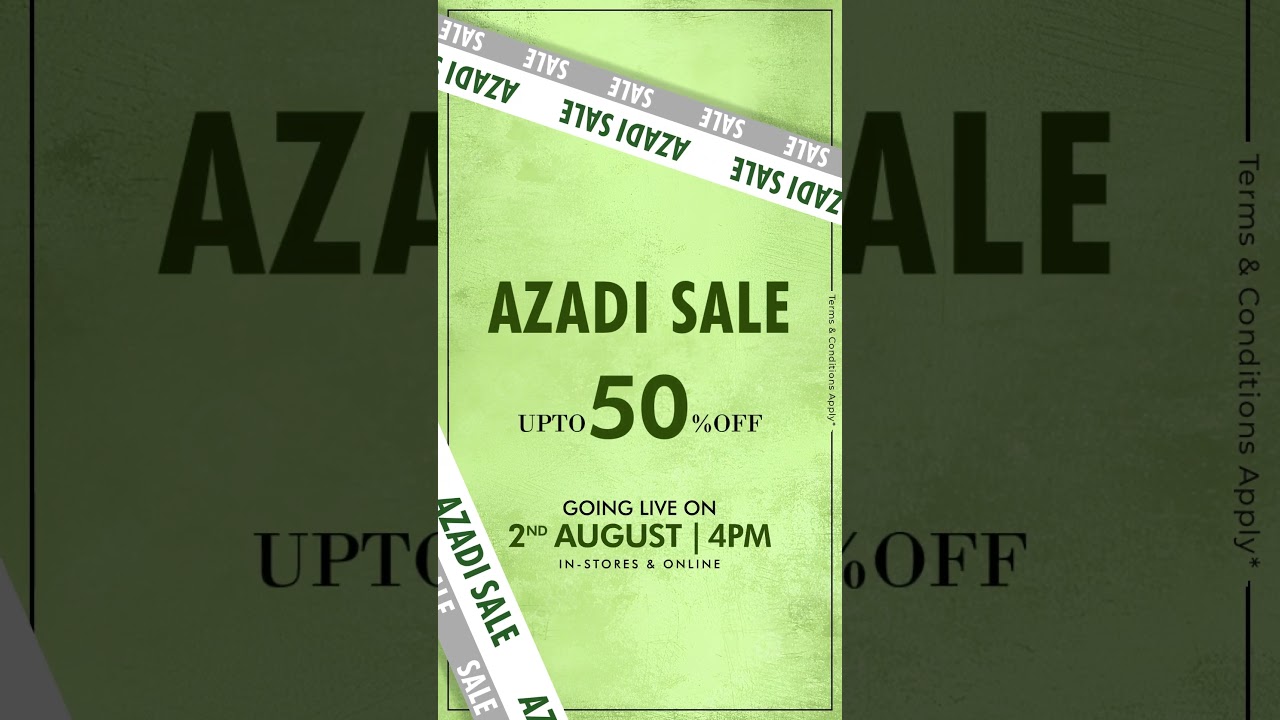 SALITEX | AZADI SALE UPTO 50% OFF GOING LIVE ON 2ND AUG - 4PM Instores & Online!