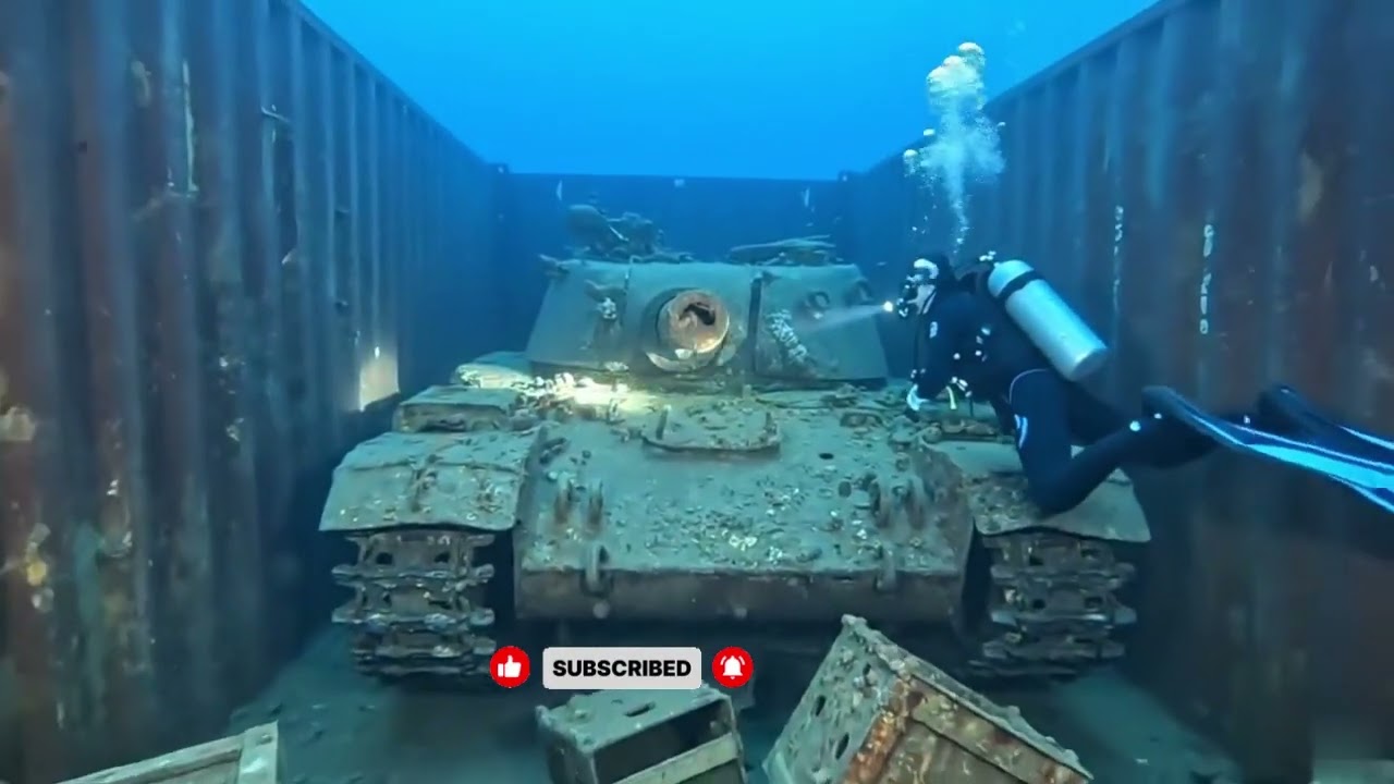 WWII Tank Found Inside Sunken Allied Transport – Frozen Since 1944