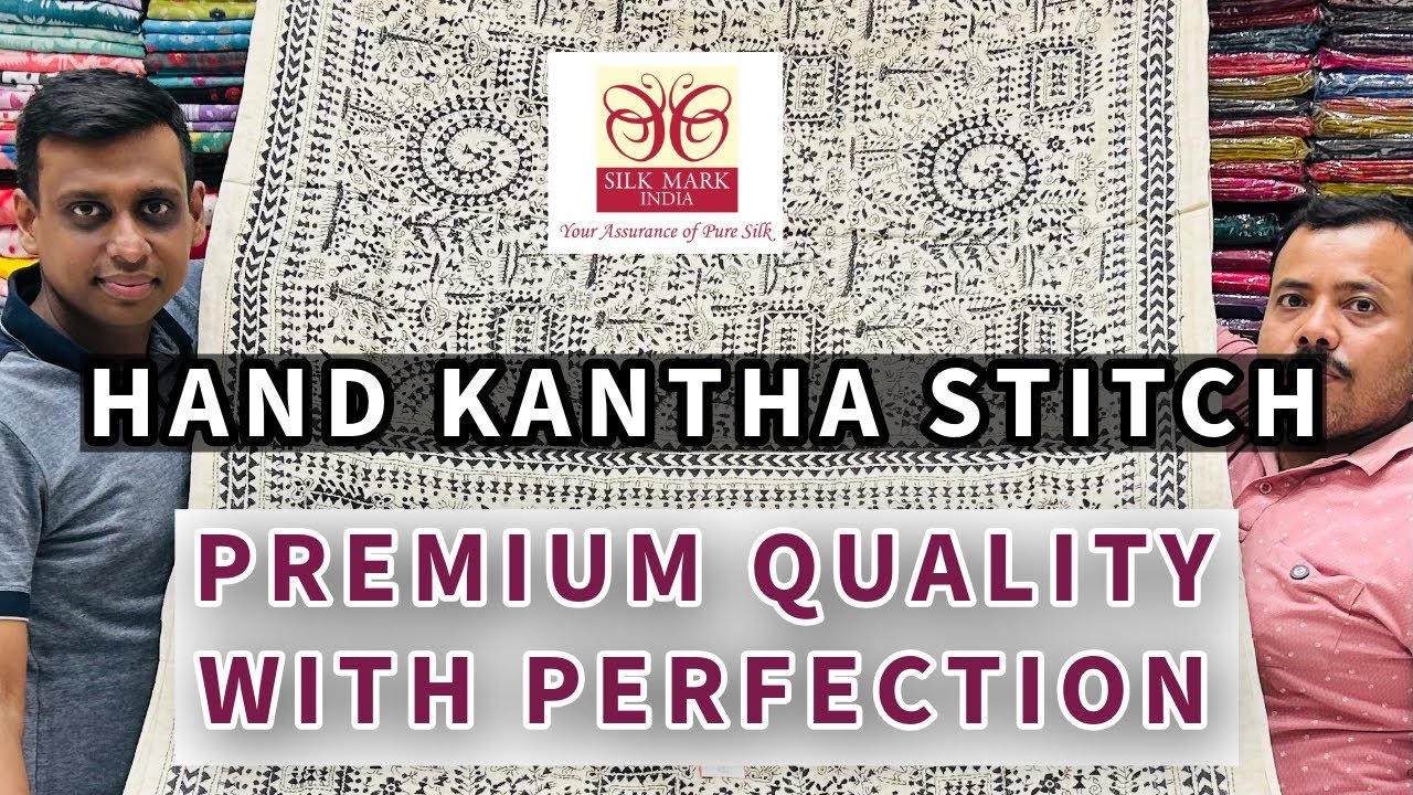 BEST KANTHA STITCH COLLECTION ON PURE SILK WITH SILKMARK | ADI INDIAN SILK HOUSE |