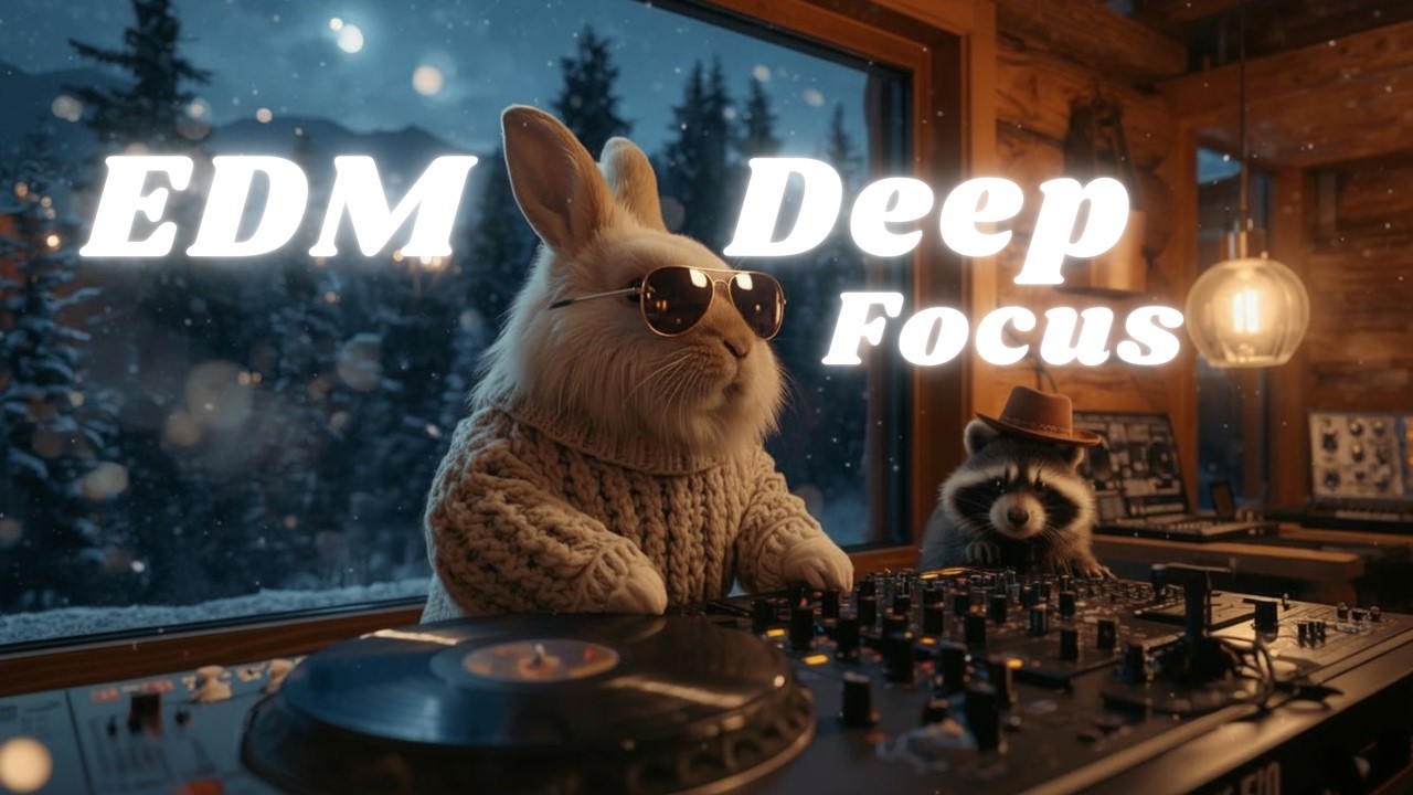EDM Study Music 🚀 | Deep Focus Electronic Beats for Productivity | Midnight Alpine Bunny DJ