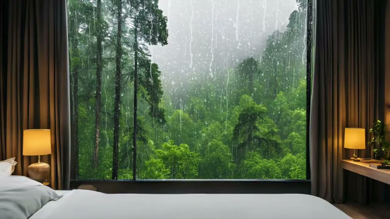 🌧️🌙 Soft Piano Music Rain | Sleep Piano Rain Music 8 Hours 💤🎹