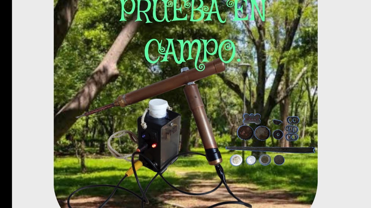 PRUEBA #1 DEL DETECTOR LCLF  M-11 (USANDO TESTIGOS CHAPA-ORO ELECTRONICO +MONEDA DE COBRE.