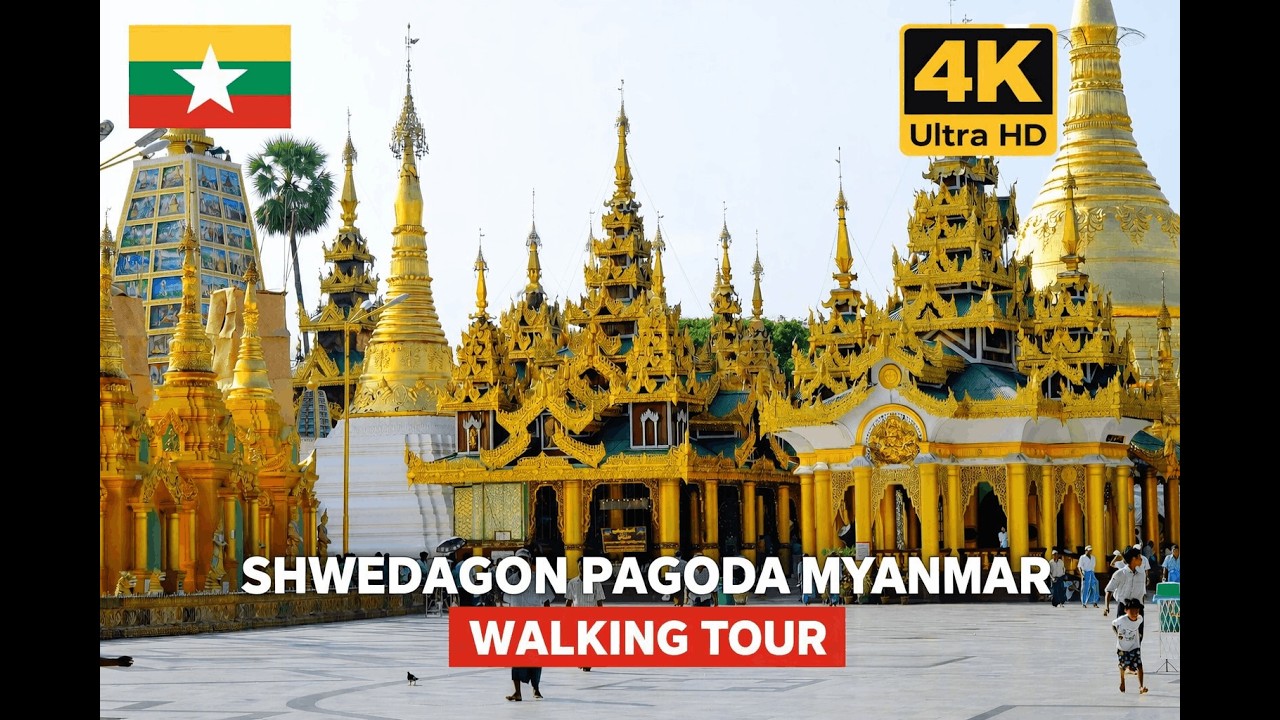 SHWEDAGON PAGODA MYANMAR Walking Tour 2026 - 4K Ultra HD Virtual Travel