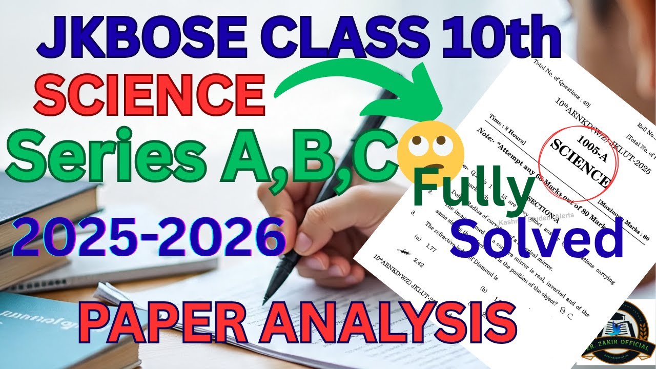 JKbose class 10th science paper 2025 | Science paper solved | Class 10 science paper solution 2025