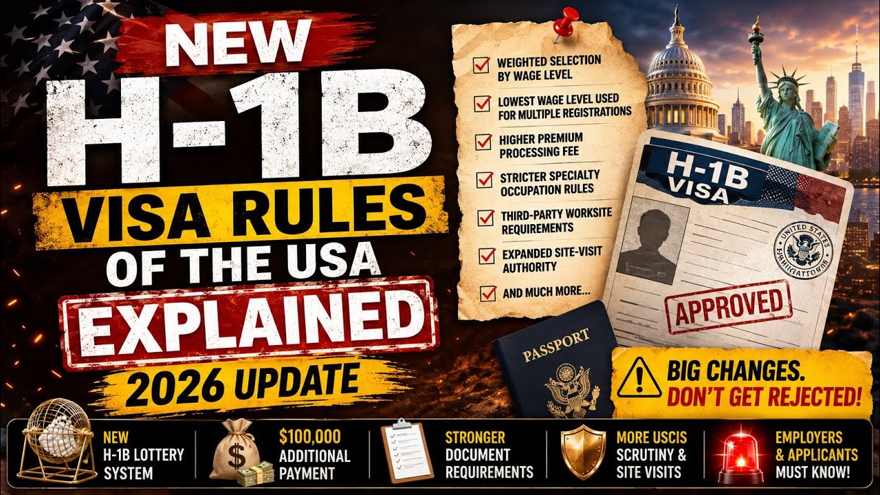 H-1B VISA Rules of the USA Explained in detail🇺🇸 New USCIS Rules Effective🇺🇸 #usa #law #visa 