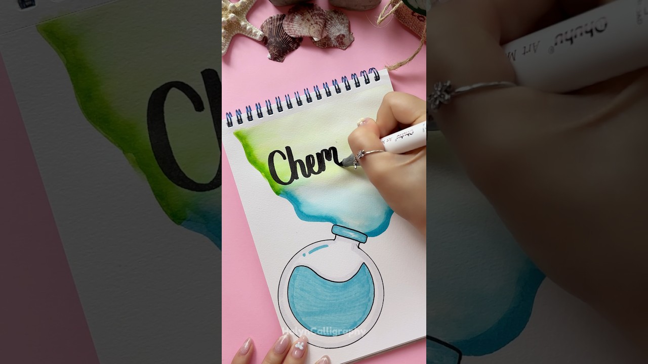 Simple Front Page Idea: Chemistry ✨ #shorts #halyncalligraphy #frontpage