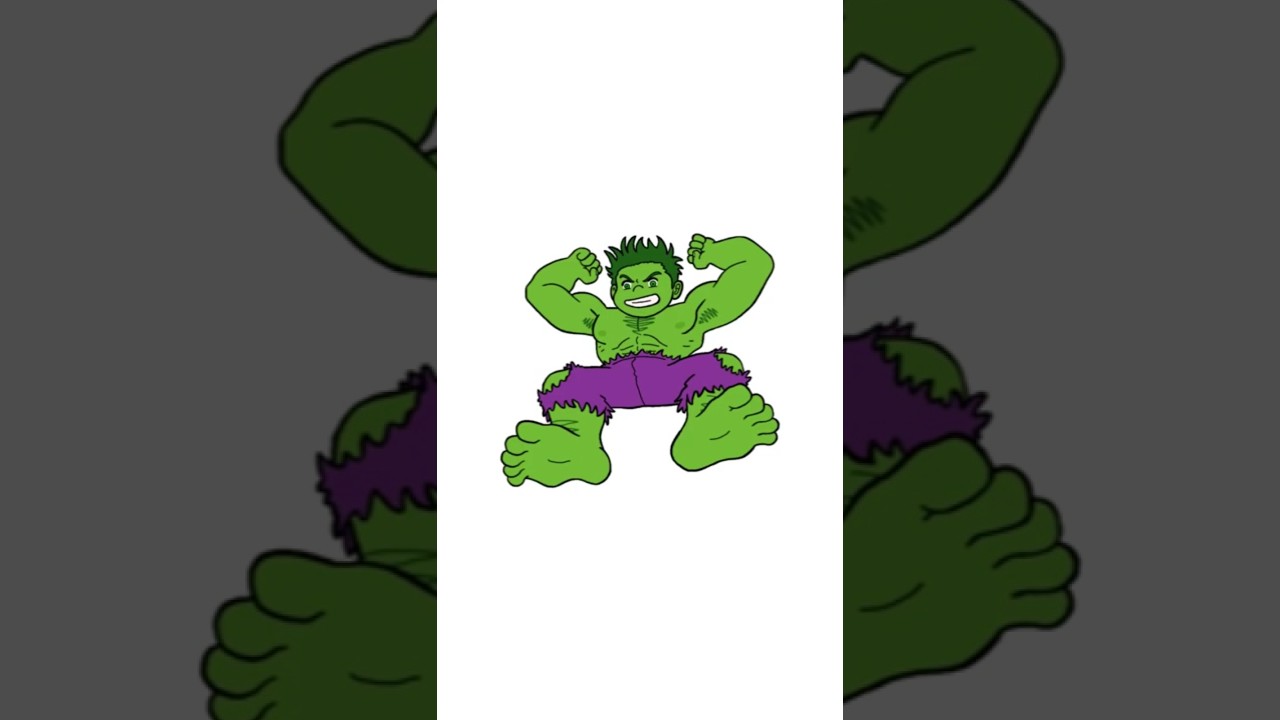 Green Hulk Transformation | Shorts | Animation | Bruce Banner | FlipaClip