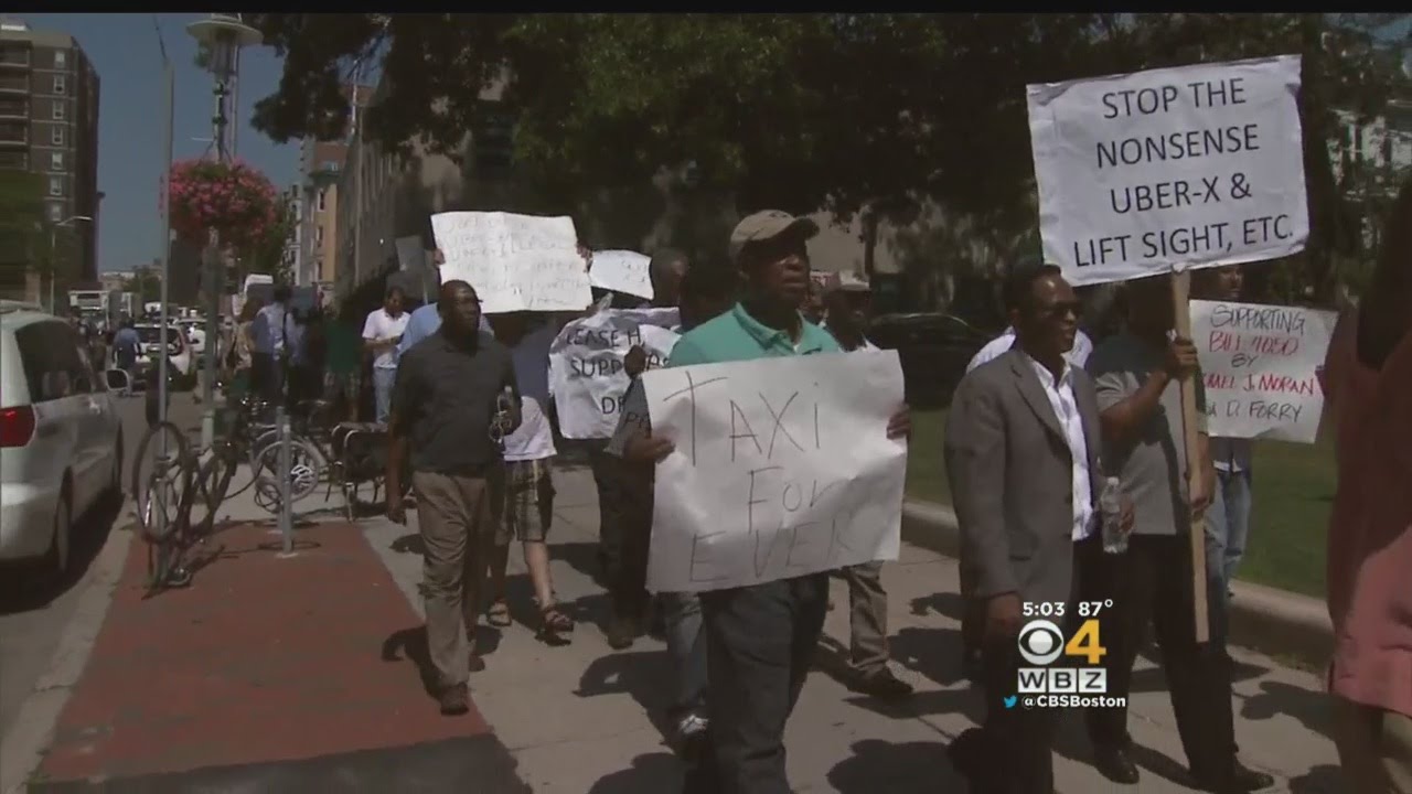 Cambridge Taxi Drivers Protest Uber And Lyft
