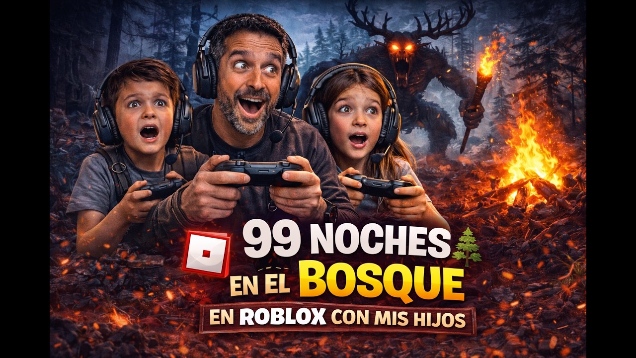 🔴 99 Noches en el Bosque en Roblox con mis hijos 🌲