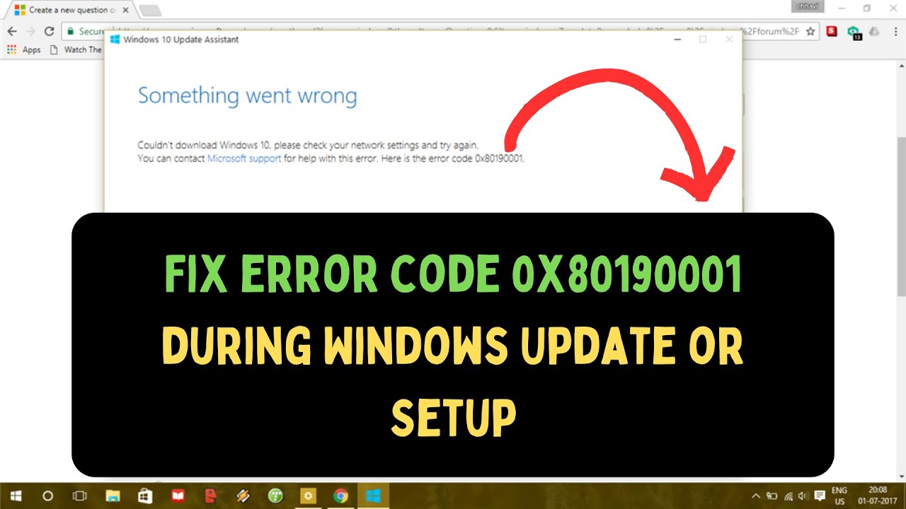 How to Fix Error code 0x80190001 During Windows Update or Setup in Windows 11