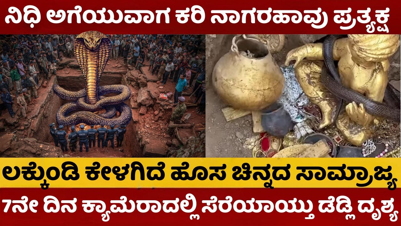 Lakkundi Gold Treasure  | ನಿಧಿ ಅಗೆಯುವಾಗ ಕರಿ ನಾಗರಹಾವು ಪ್ರತ್ಯಕ್ಷ |  ಕ್ಯಾಮೆರಾದಲ್ಲಿ  ಡೆಡ್ಲಿ ದೃಶ್ಯ ಸೆರೆ |