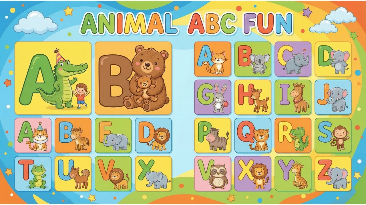 ABC Learning for Kids | A to Z Alphabet with Fun Words & Colors | Kids ABC Hub