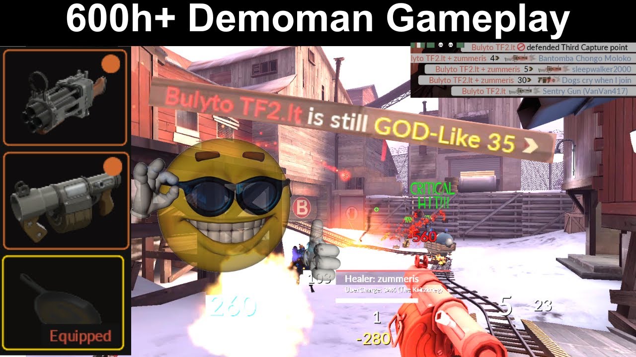 Team Fortress 2 Demoman Godlike Killstreak Gameplay || Barnblitz