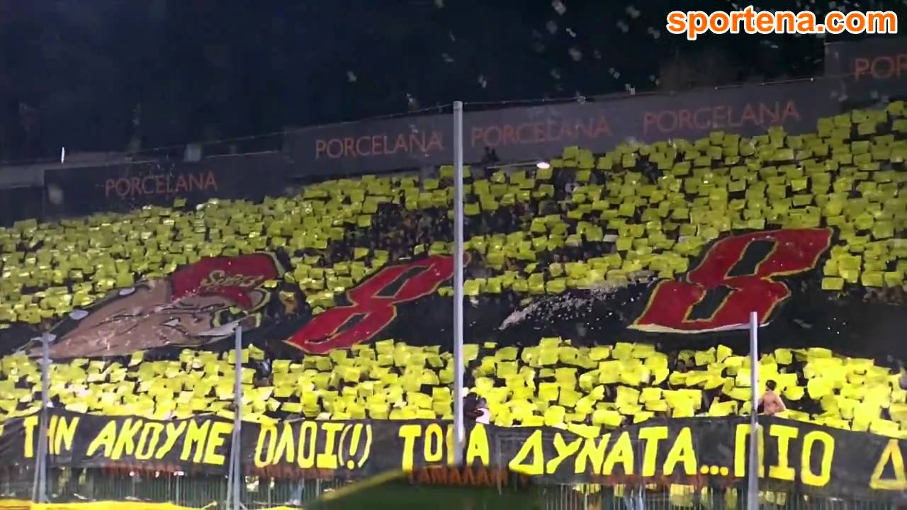 Aris - Rosenborg 2-0: H eisodos twn omadwn kai to choreo toy Super 3 - sportena.com