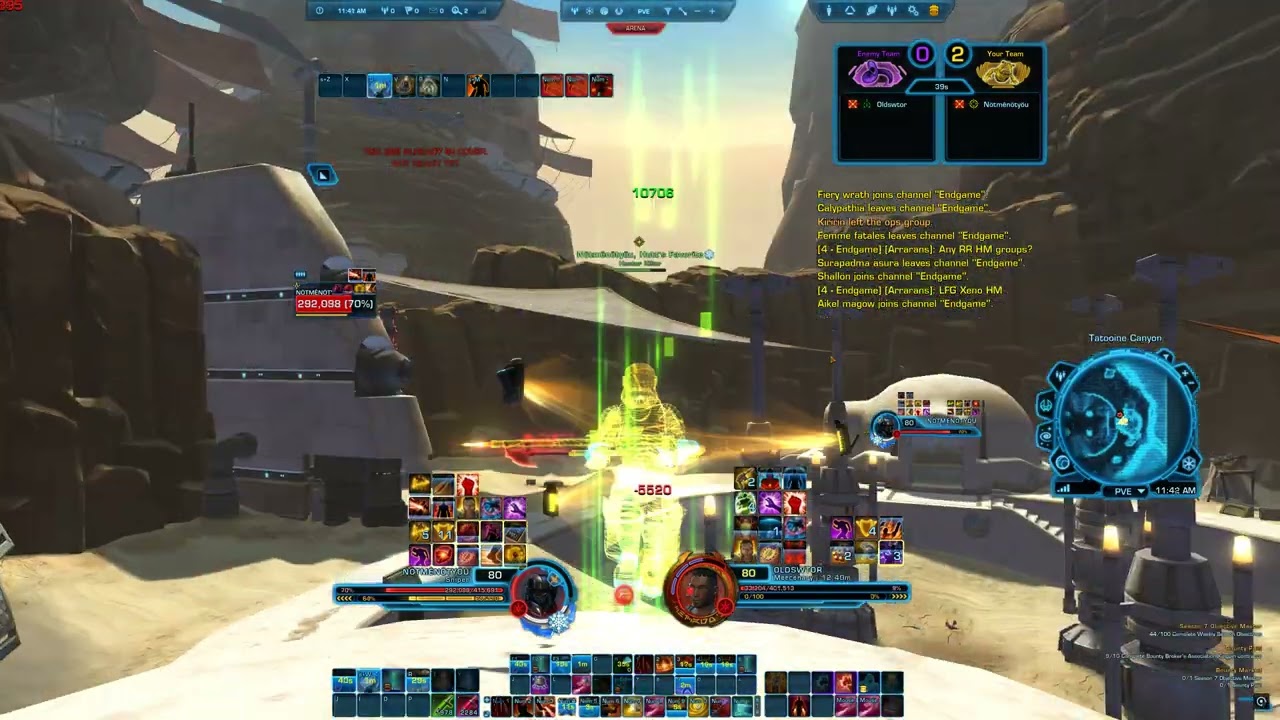 OLDSWTOR Merc giving my 1v1 SWTOR Makeb Mesa Arena