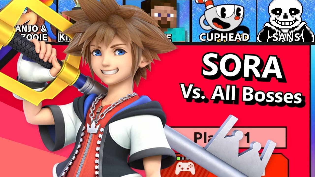 Sora vs All Bosses In Super Smash Bros Ultimate + Final Boss