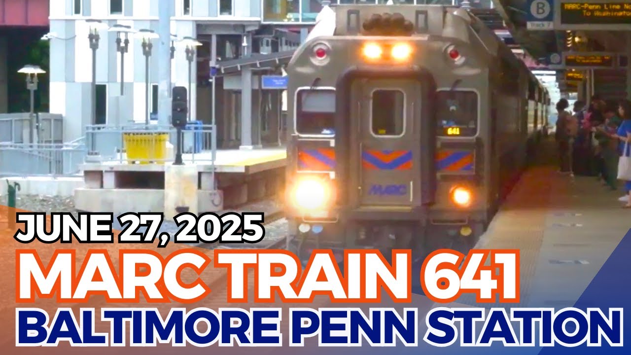 MARC Penn Line Train 641 at Baltimore Penn | MARC IV Cab Car 8049 | June 27, 2025