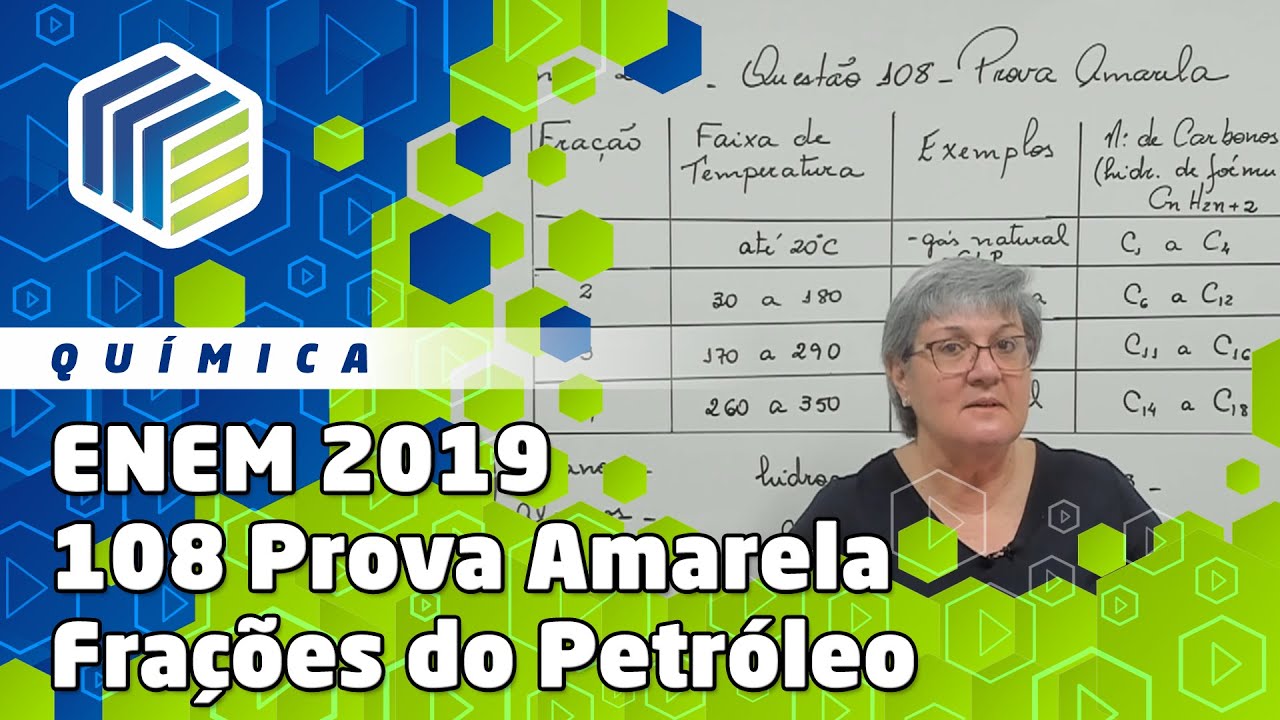 Química - ENEM 2019 - Questão 108 - Prova Amarela - Frações do Petróleo