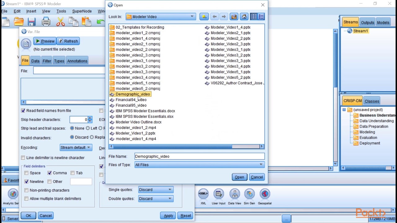 IBM SPSS Modeler Essentials : Reading Data into Modeler | packtpub.com
