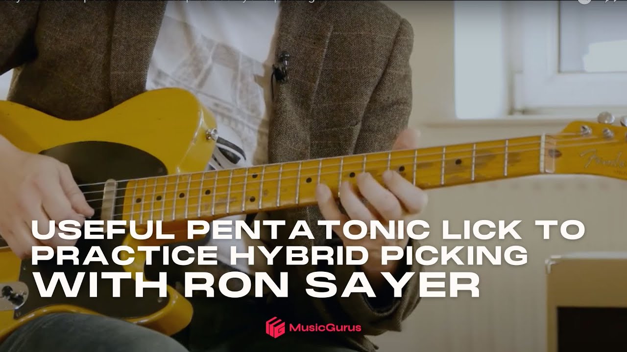 Useful Pentatonic Lick to Practice Hybrid Picking with Ron Sayer
