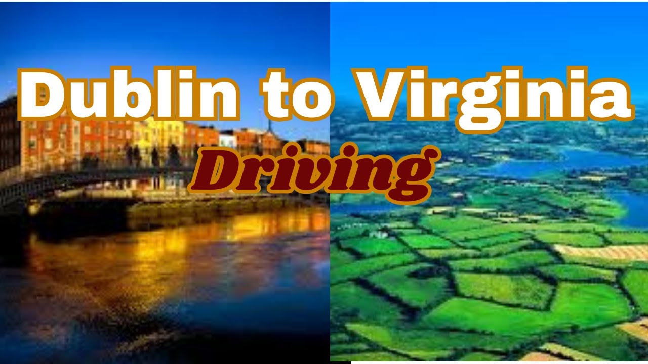 Evening drive from Dublin to Virgina , Ireland. Ultra HD