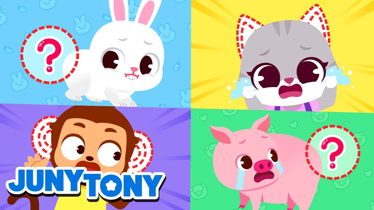 Você Viu Minha Cauda? 🐵🐷🐰 Amigos Animais | Música Infantil | JunyTony