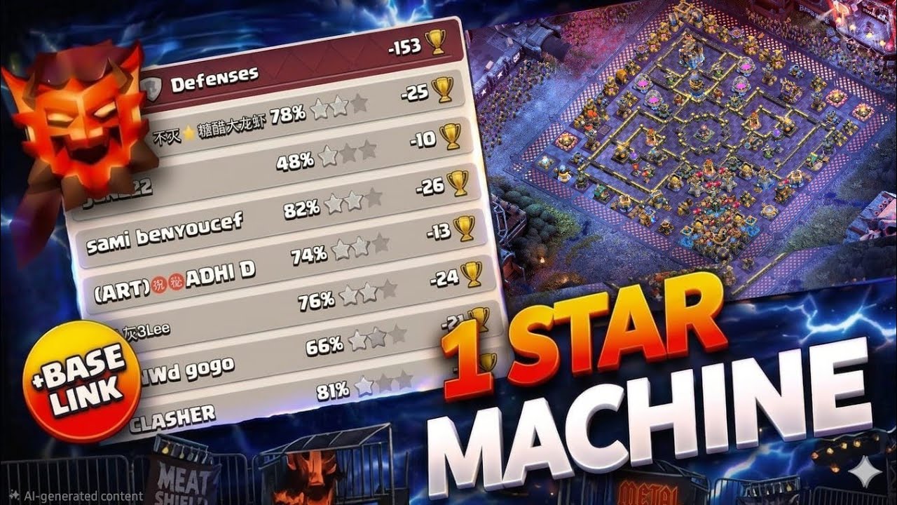 TOXIC TH18 Base Got Me Many 1 STAR Against Thrower Best TH18 Anti-Thrower +Mateorgolem Base #clash