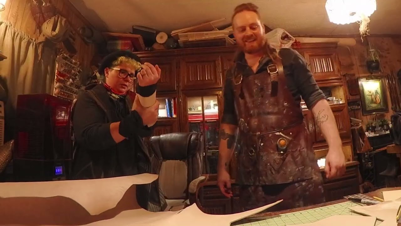 Leather bracers tutorial: Part 4, Cutting leather