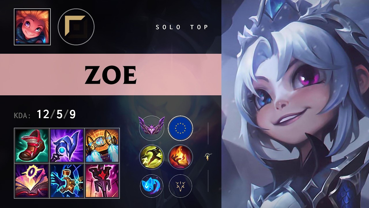 Zoe Top vs Zed - EUW Master Patch 26.15